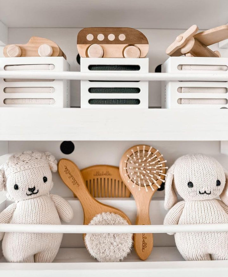3-Piece Wooden Baby Hair Brush and Comb Set