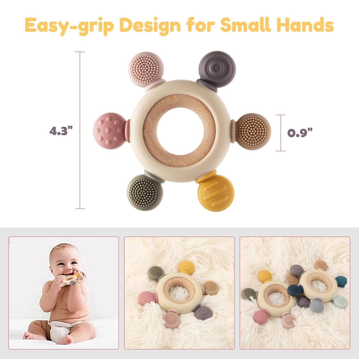 Baby Teething Toy - BPA Free Sensory