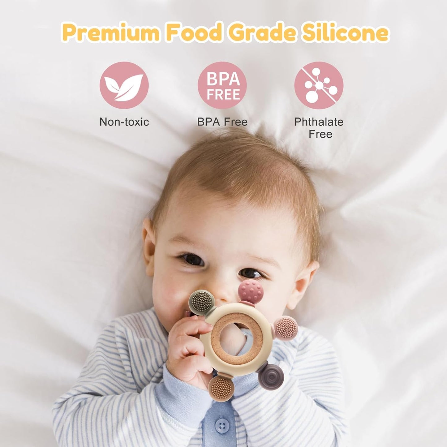 Baby Teething Toy - BPA Free Sensory
