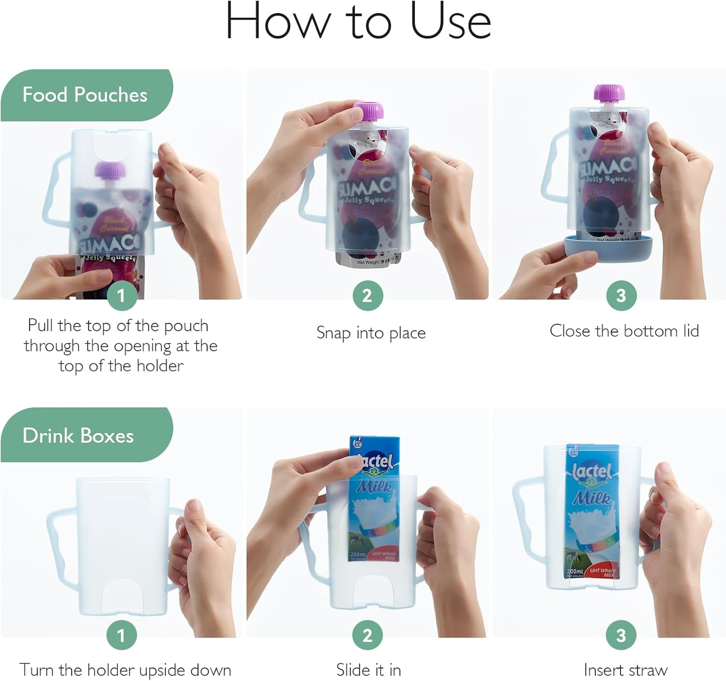 No-Squeeze Baby Pouch Holder 2-Pack