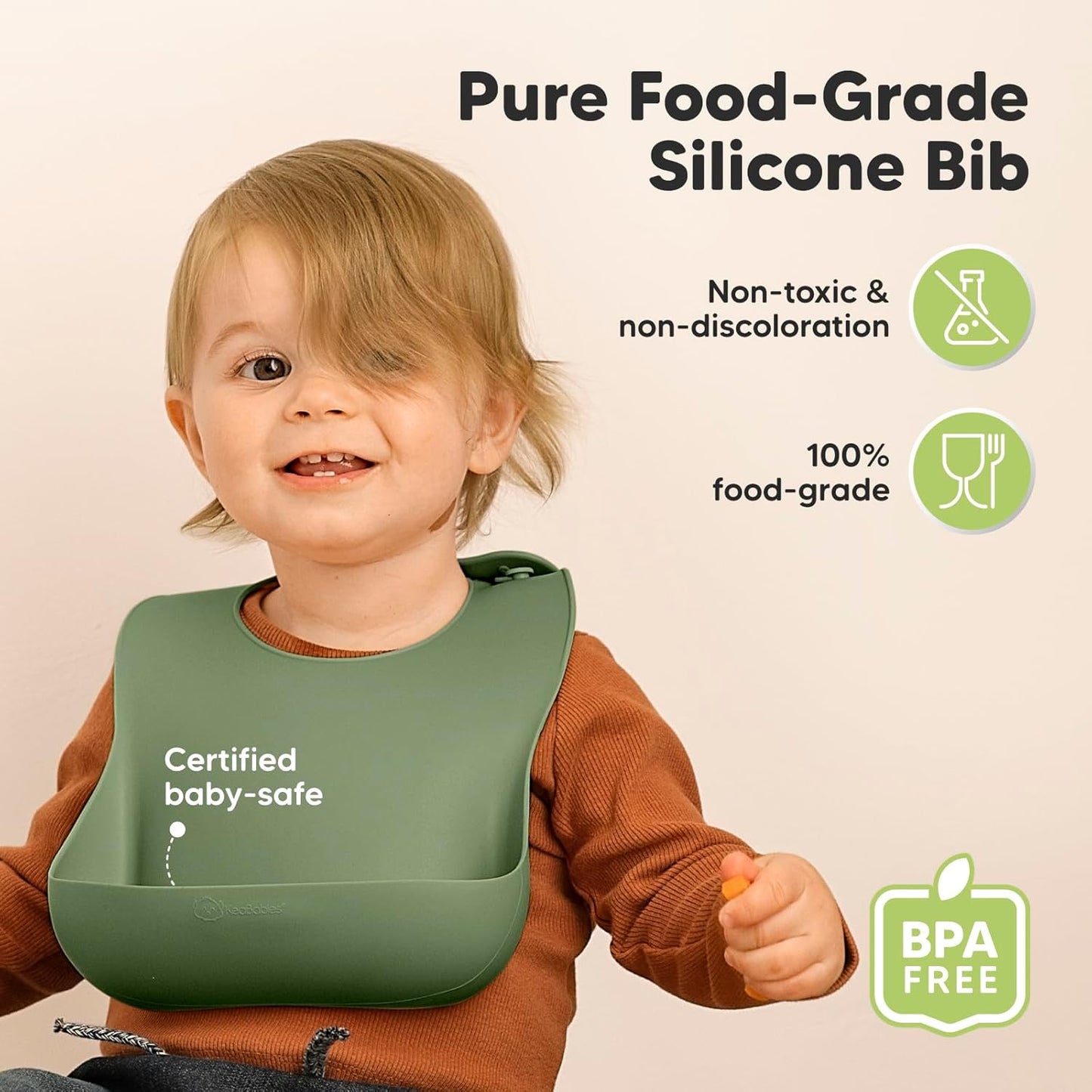 2-Pack Silicone Bibs