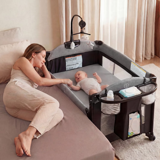 Foldable Bedside Crib Bassinet