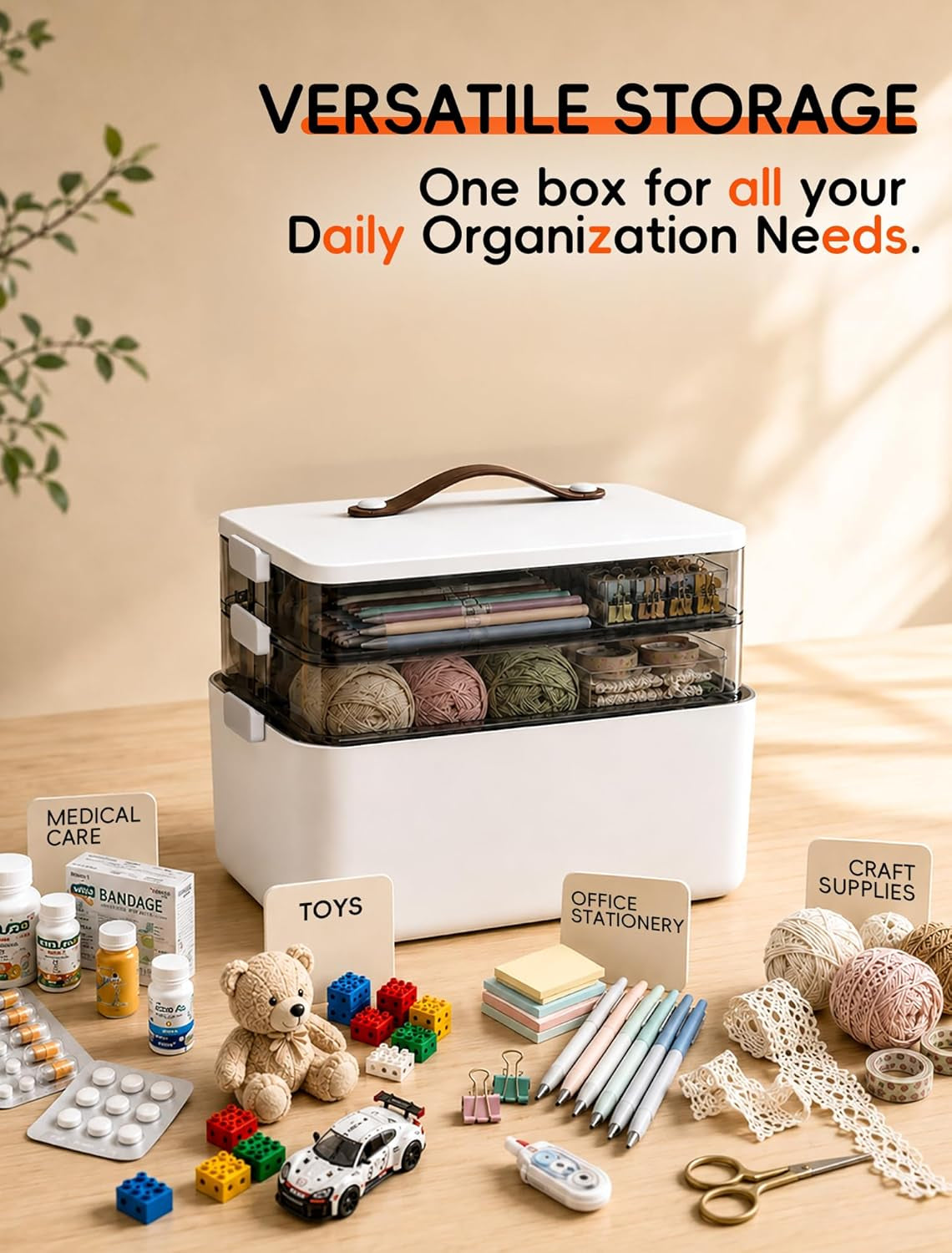 3-Tier Medicine Organizer Box