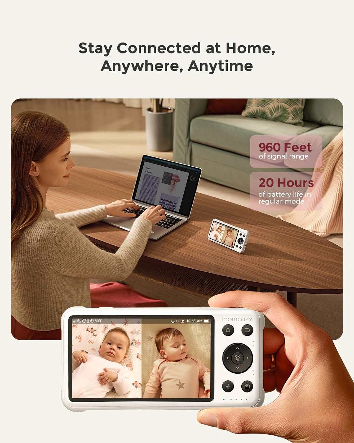 Smart Wifi Baby Monitor with Camera and Audio