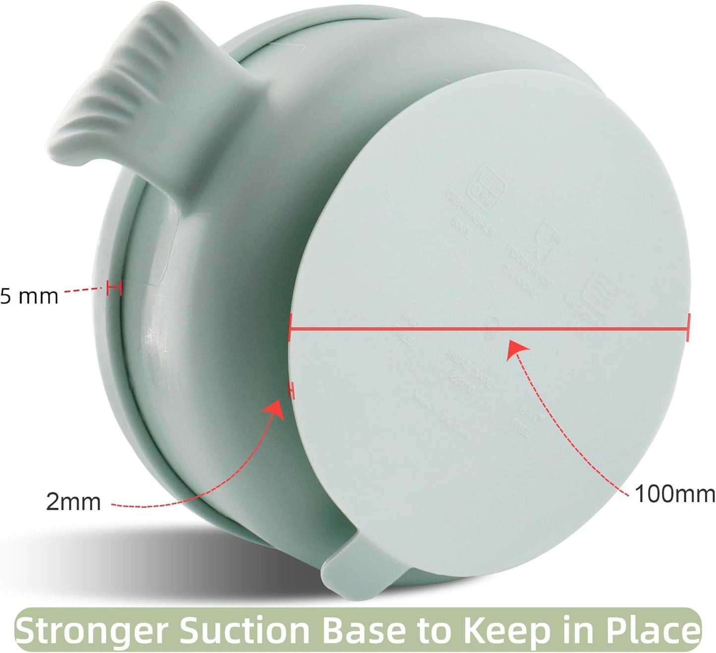 Silicone Suction Baby Bowl with Spoon & Fork