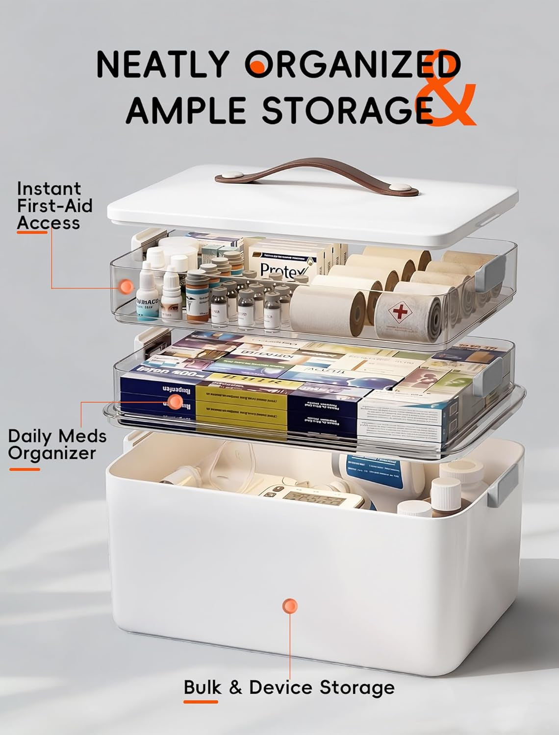 3-Tier Medicine Organizer Box