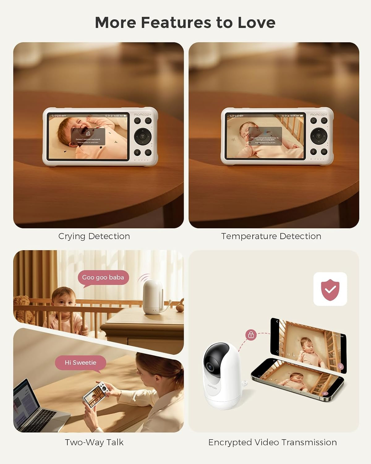 Smart Wifi Baby Monitor with Camera and Audio