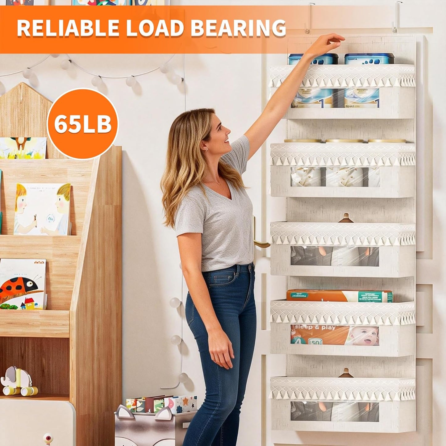Boho 5-Tier Over-The-Door Organizer