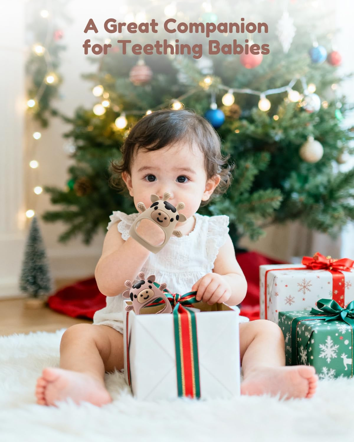 2-Pack Silicone Teething Mitten