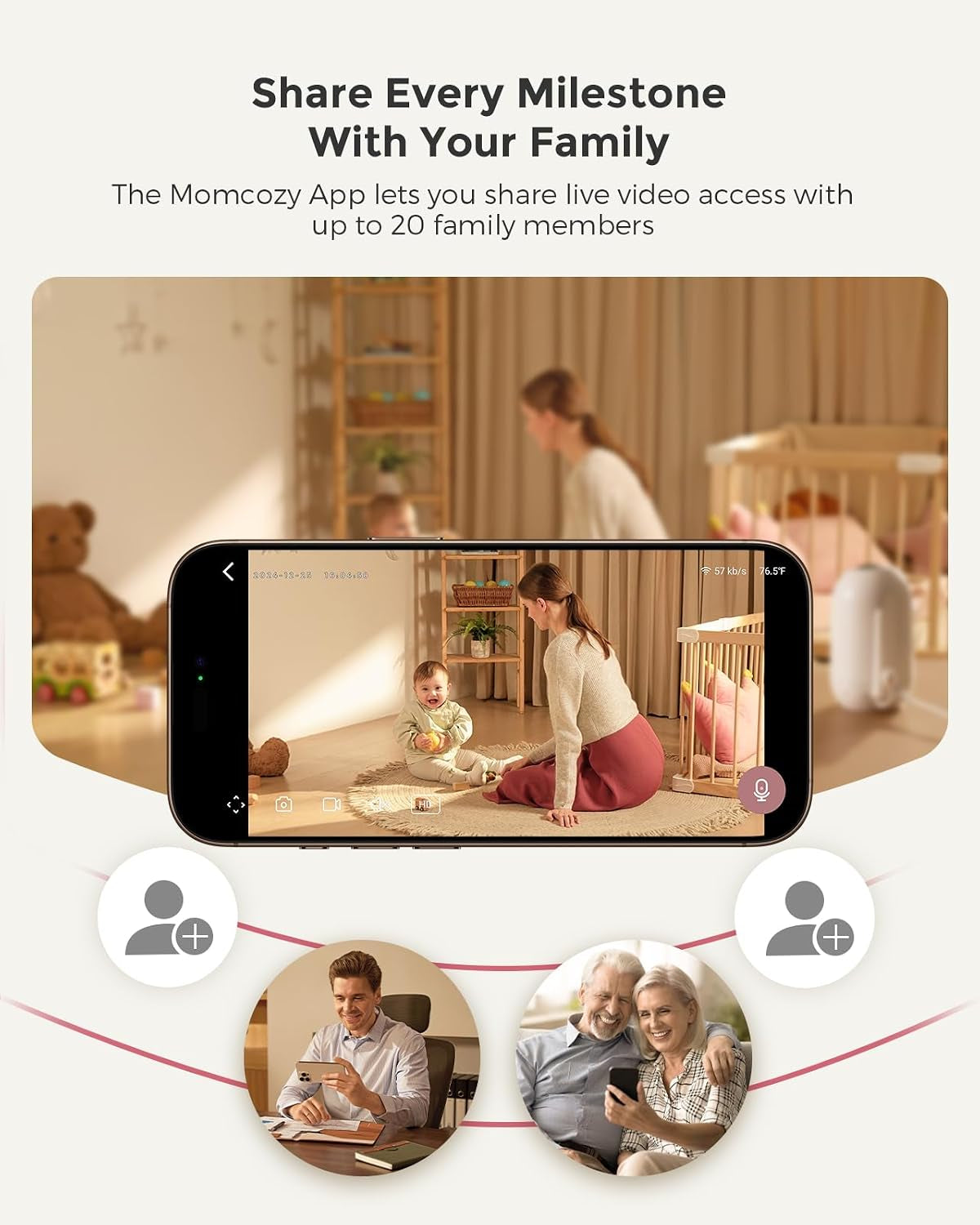 Smart Wifi Baby Monitor with Camera and Audio