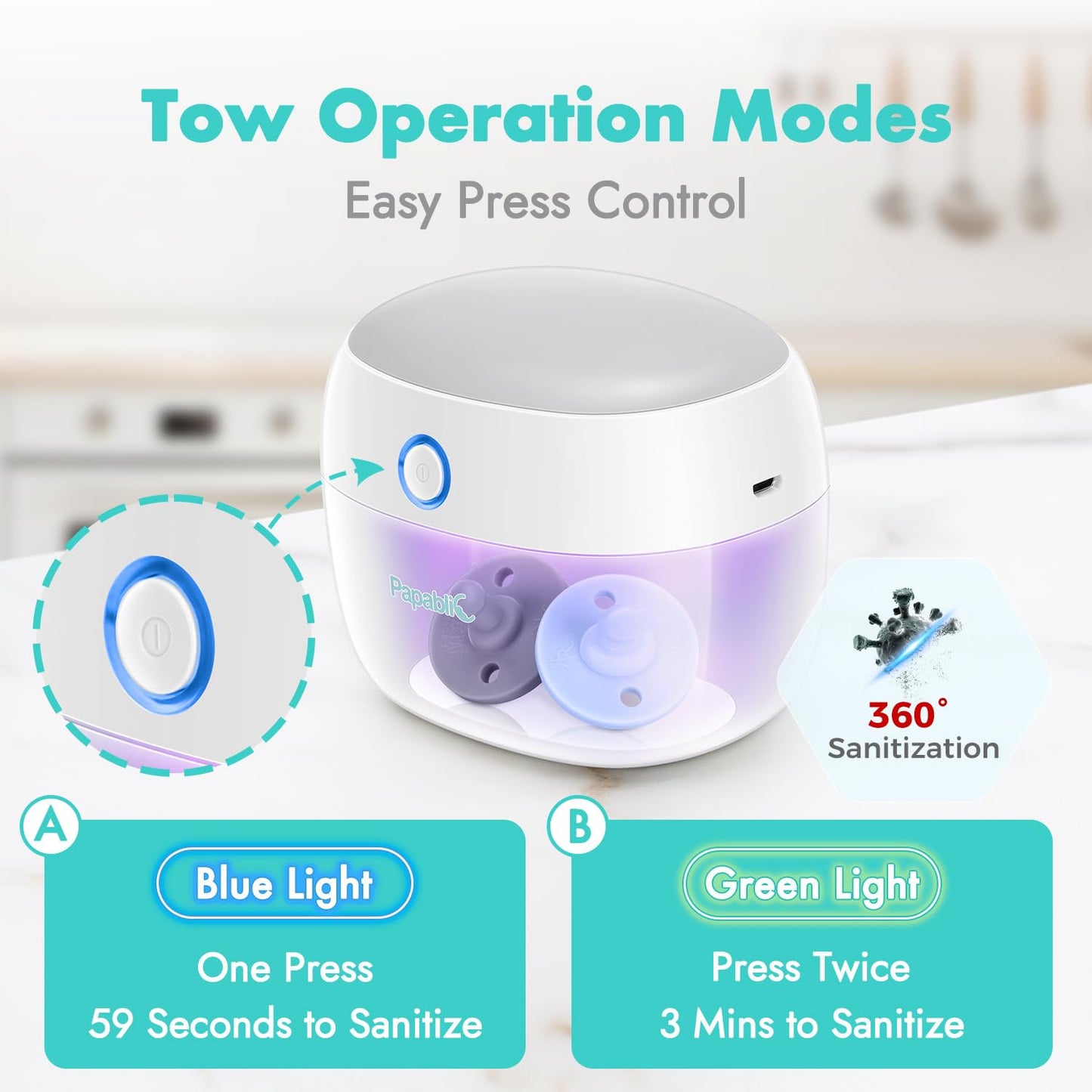 Portable UV Pacifier Sanitizer