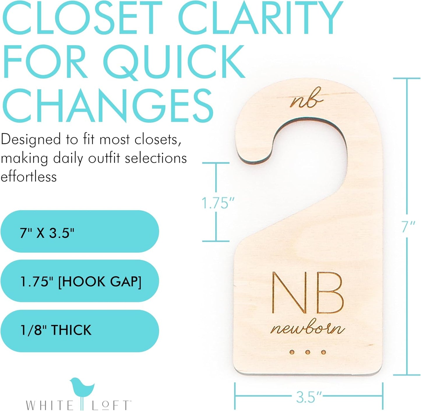 Wooden Baby Closet Dividers