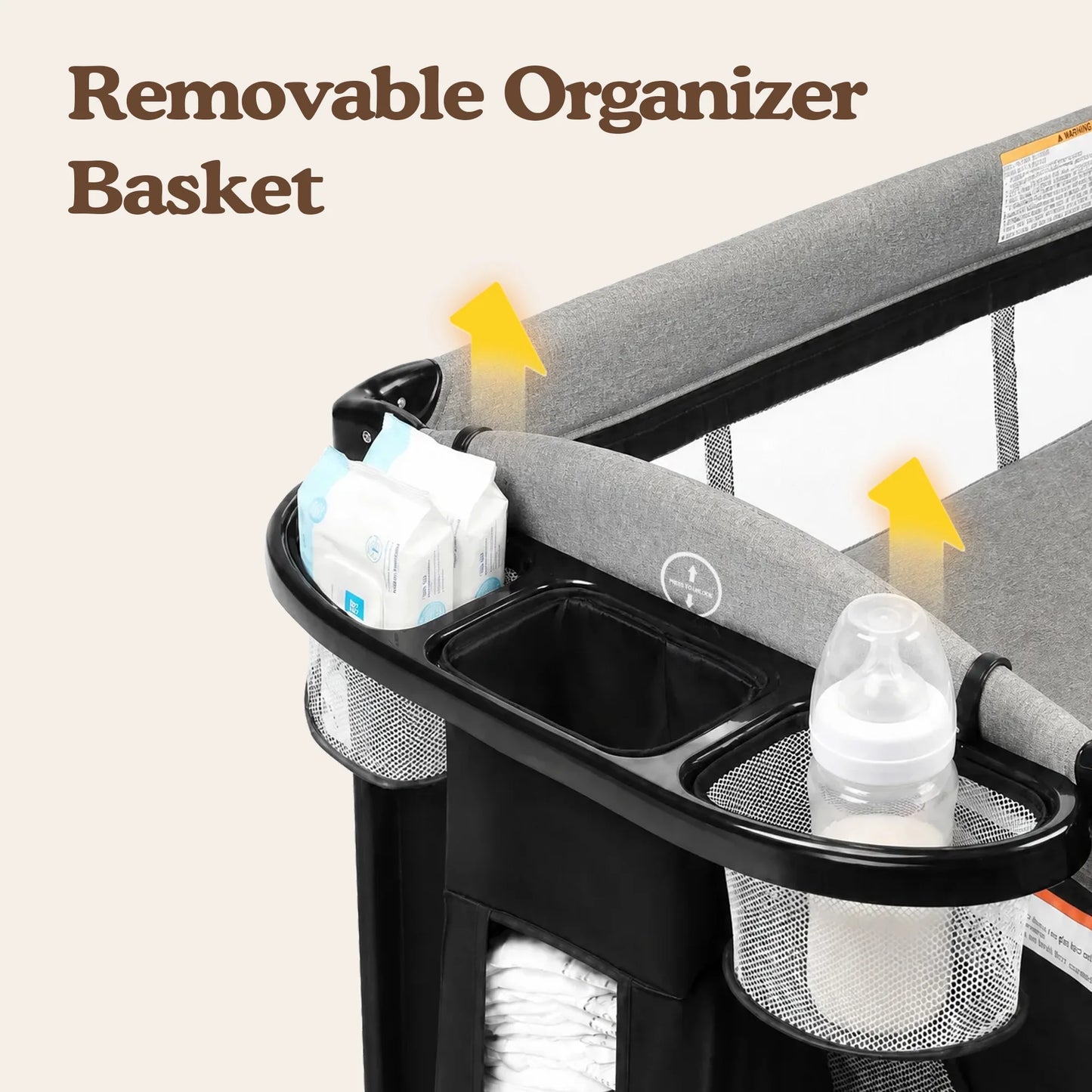 Foldable Bedside Crib Bassinet