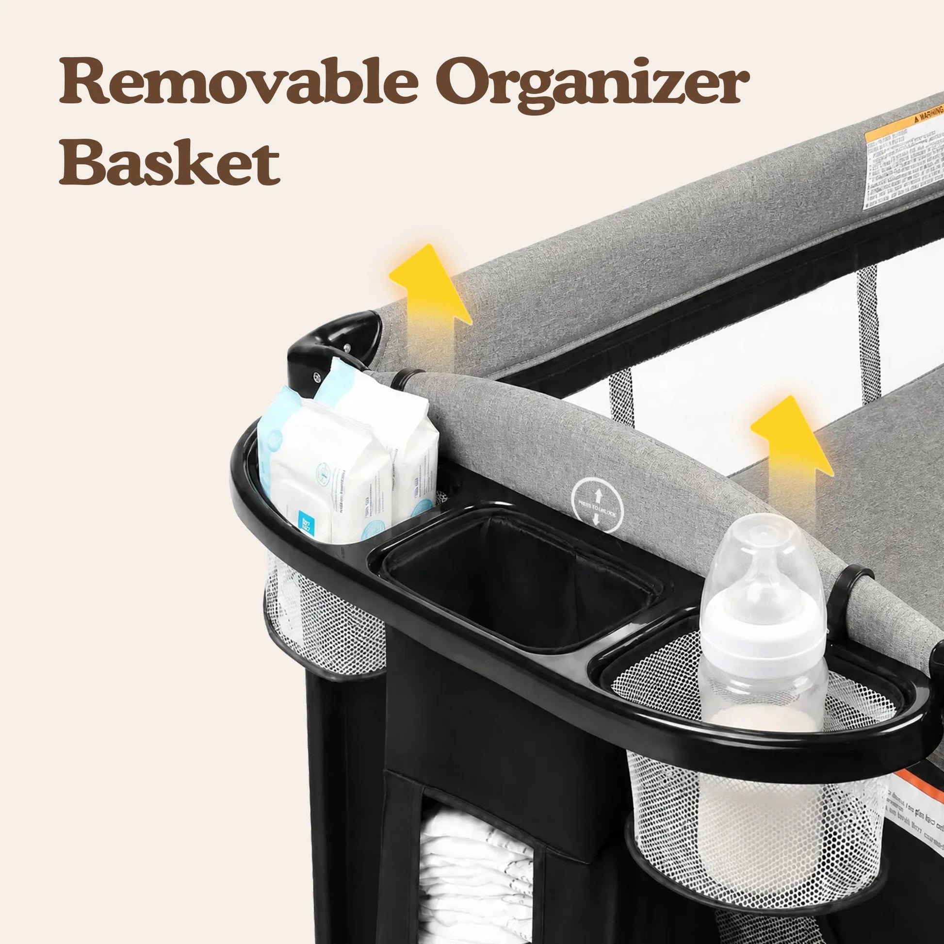 Foldable Bedside Crib Bassinet