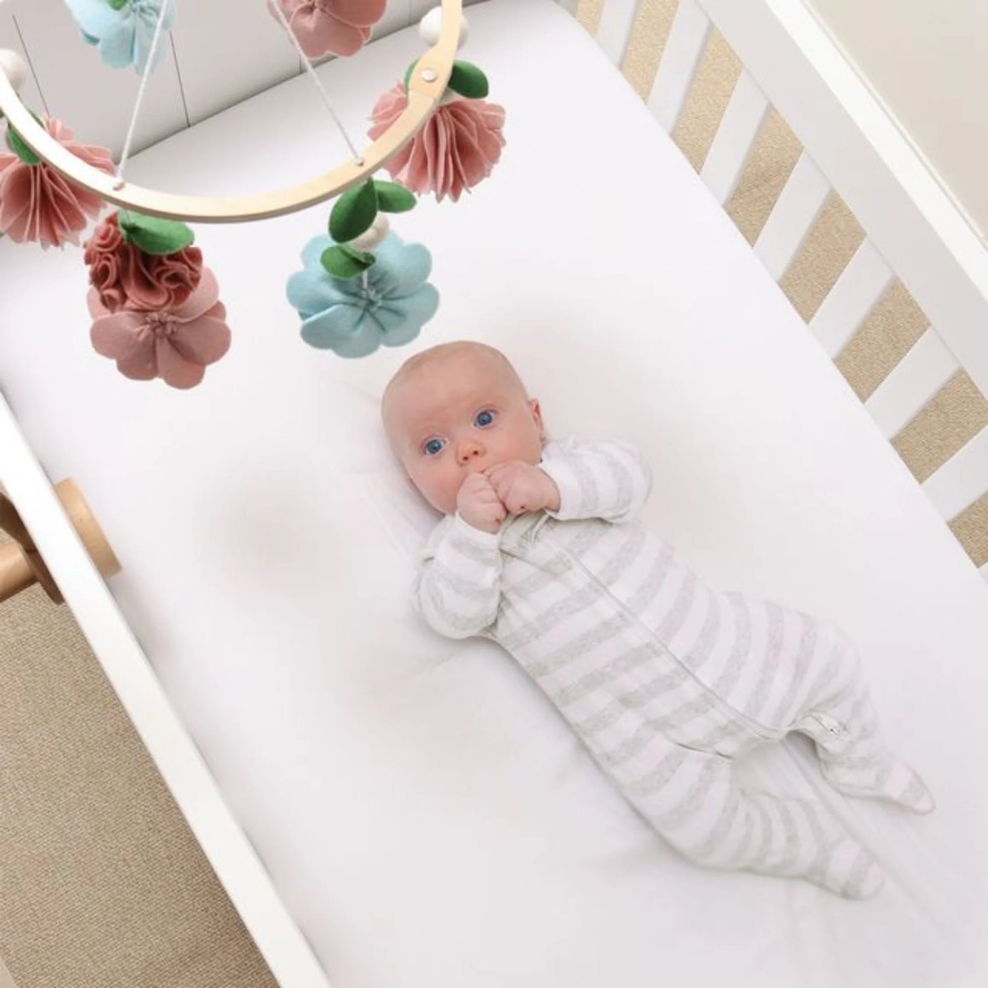 Wildflower Wooden Musical Crib Mobile
