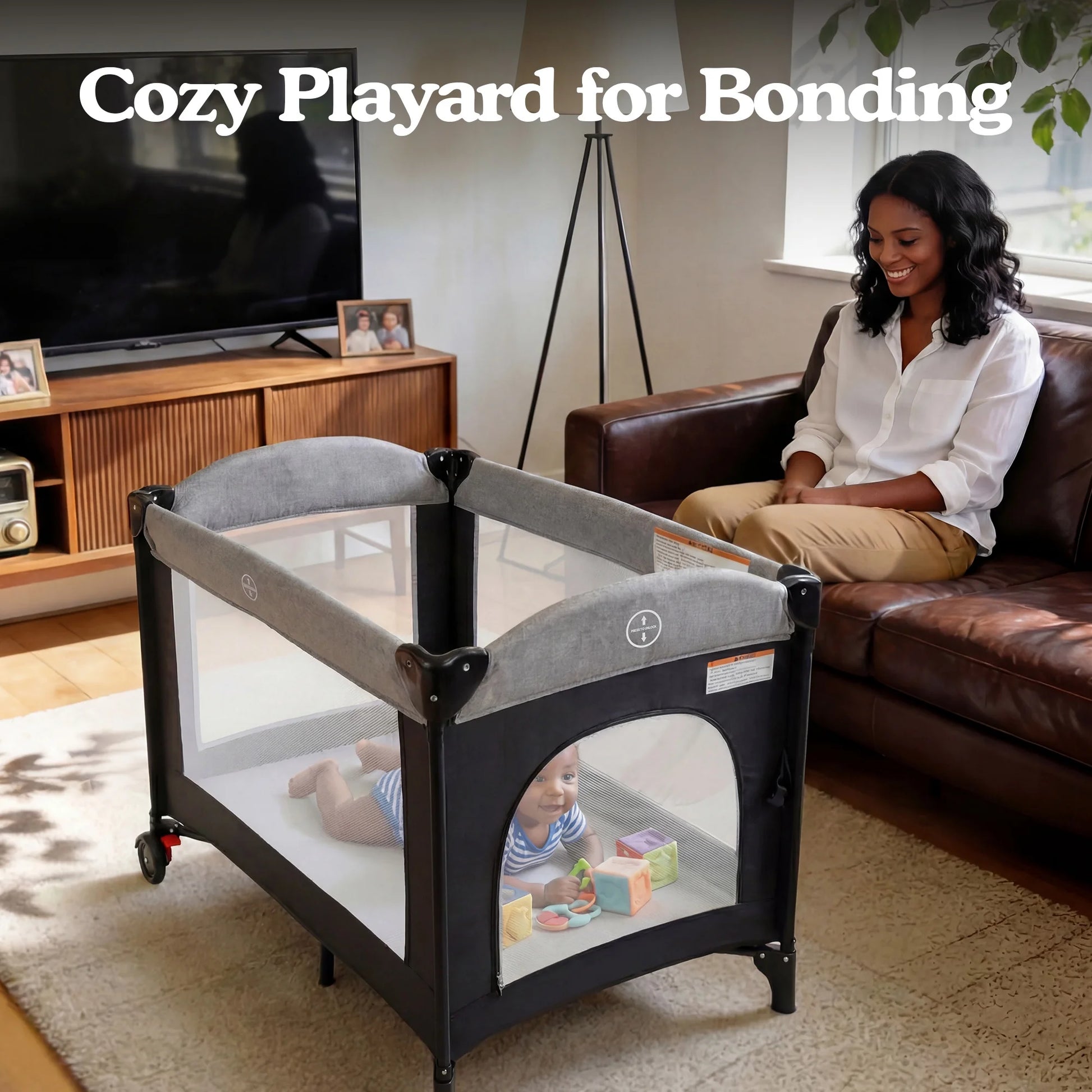 Foldable Bedside Crib Bassinet