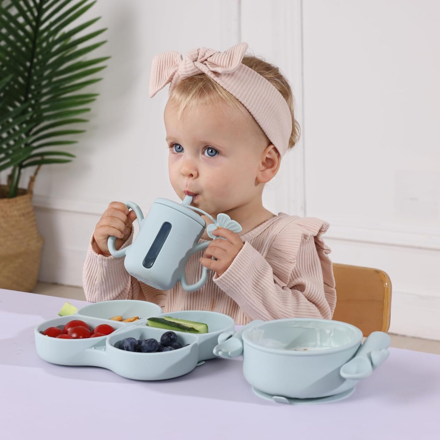 Silicone Suction Baby Bowl with Spoon & Fork