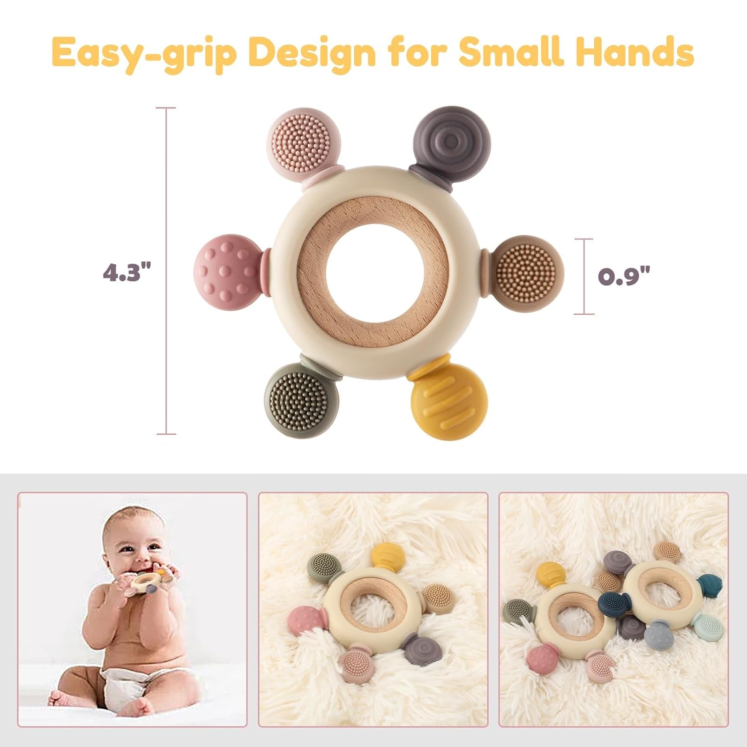 Baby Teething Toy - BPA Free Sensory