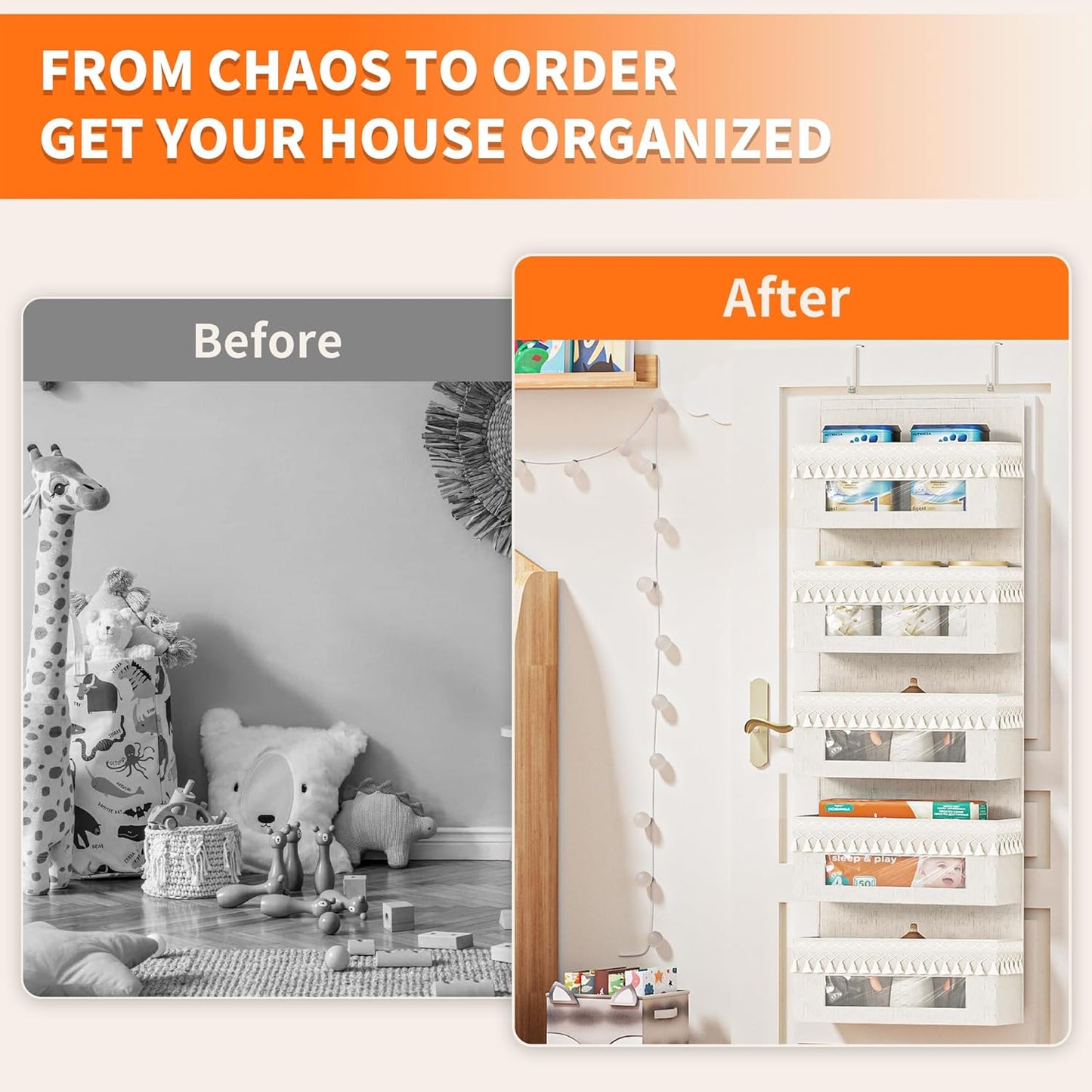 Boho 5-Tier Over-The-Door Organizer