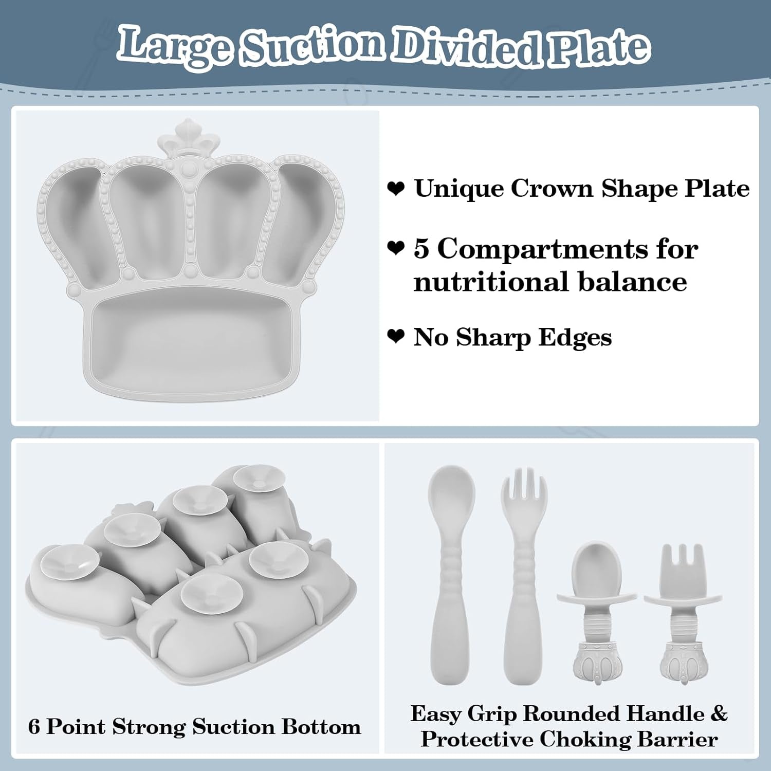 Silicone Baby Feeding Set 10 Pcs