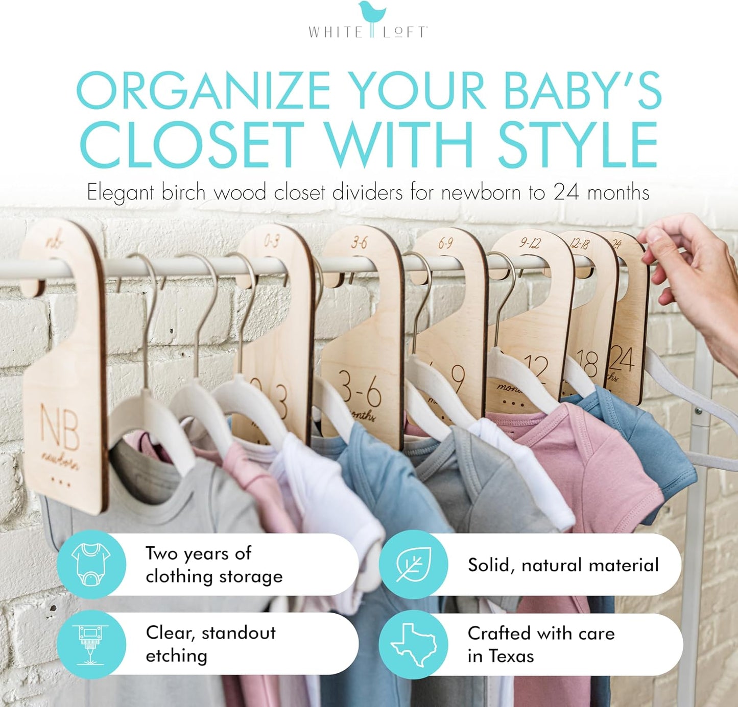 Wooden Baby Closet Dividers