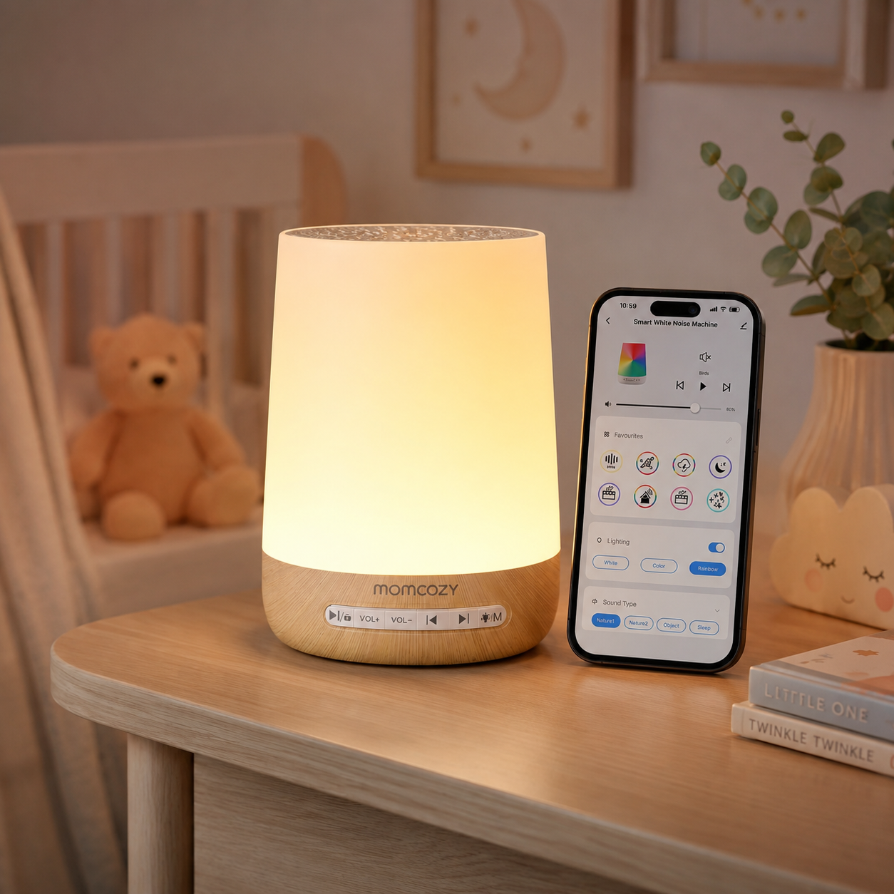 Smart Sleep Soother: App-Controlled White Noise Machine