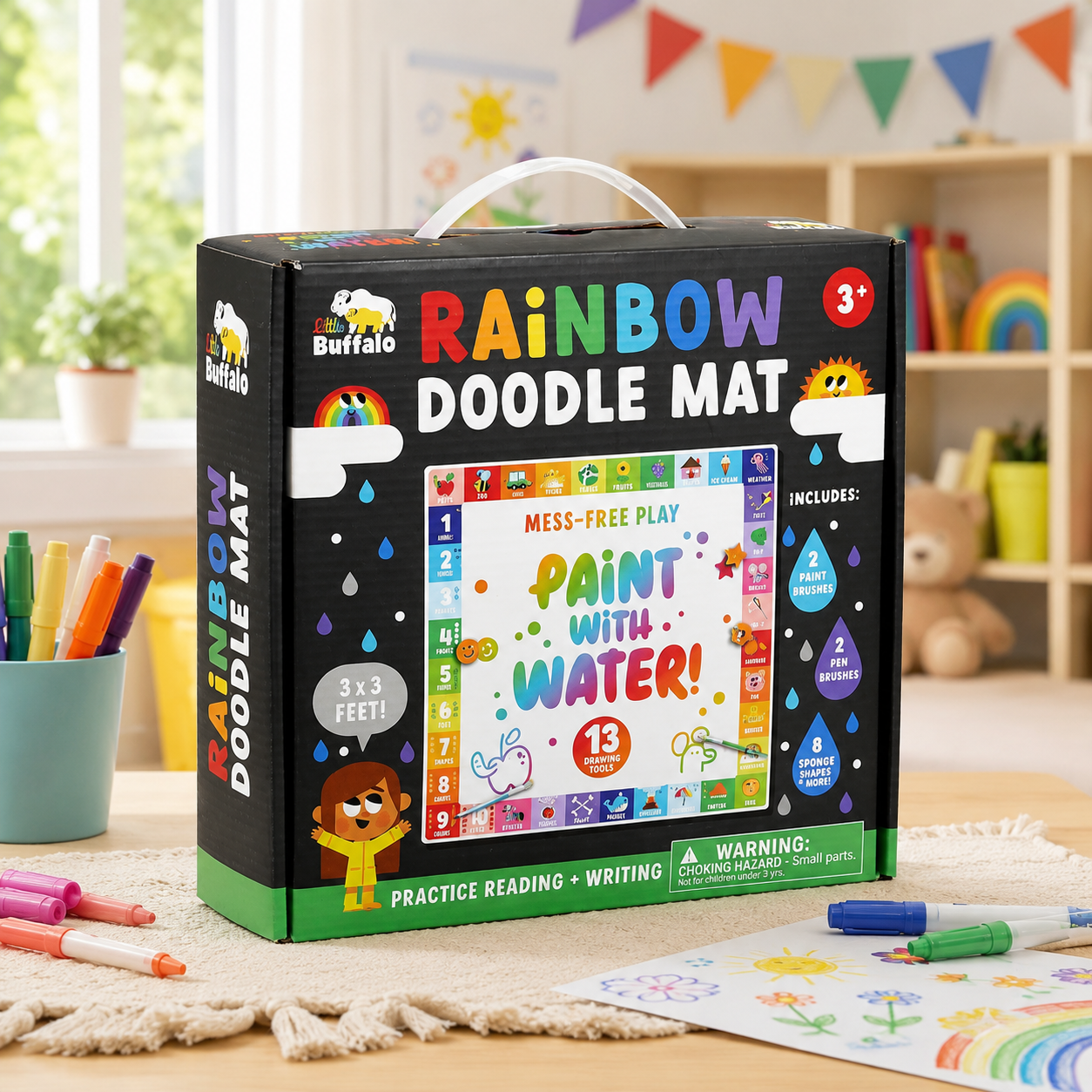 Jumbo Rainbow Water Doodle Mat – Mess-Free Creative Art