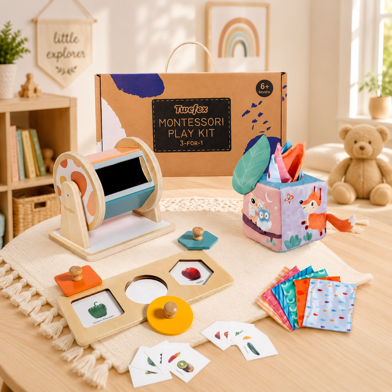 Montessori 3-in-1 Play Kit – Sensory & Motor Development