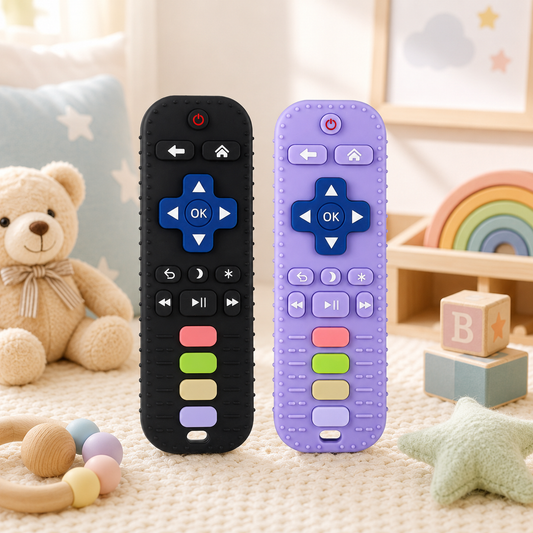 Smart Remote Control Teether – Baby-Safe Silicone Toy