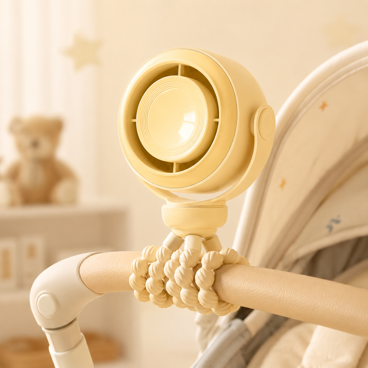 Rechargeable Portable Stroller Fan – Essential Cooling for Little Ones