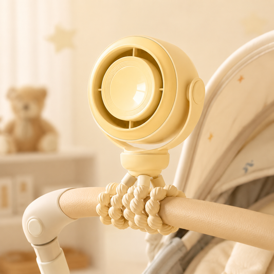 Rechargeable Portable Stroller Fan – Essential Cooling for Little Ones