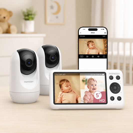 Momcozy 5'' Dual-Mode Smart Baby Monitor with 2 Cameras