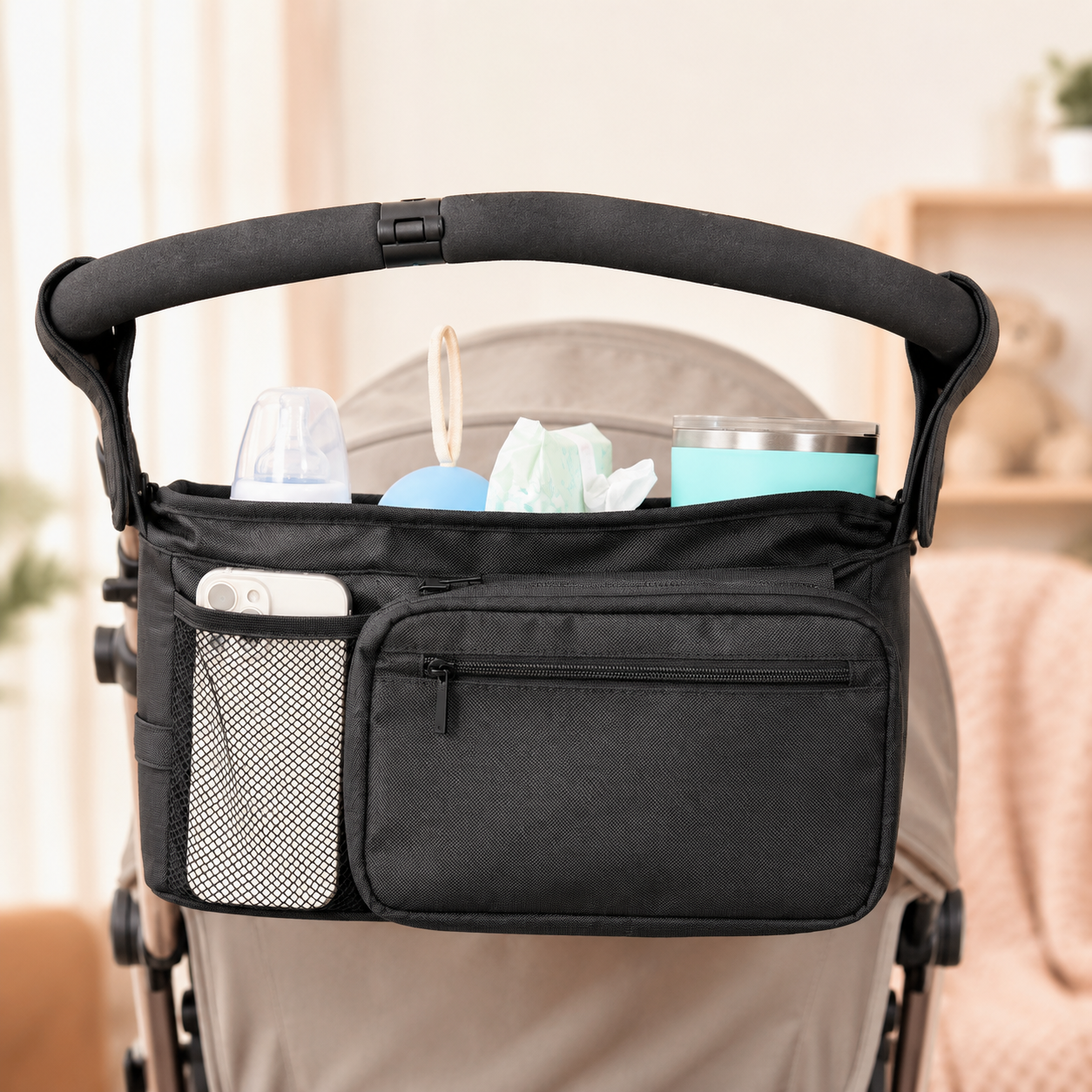 Universal Stroller Organizer – Insulated Cup Holders