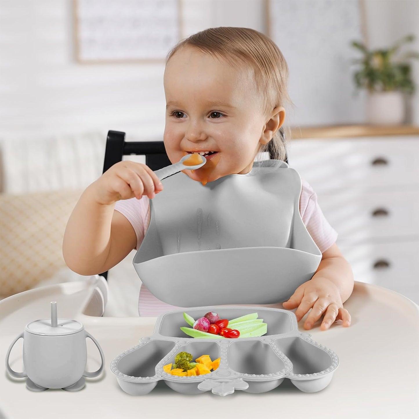 Silicone Baby Feeding Set 10 Pcs