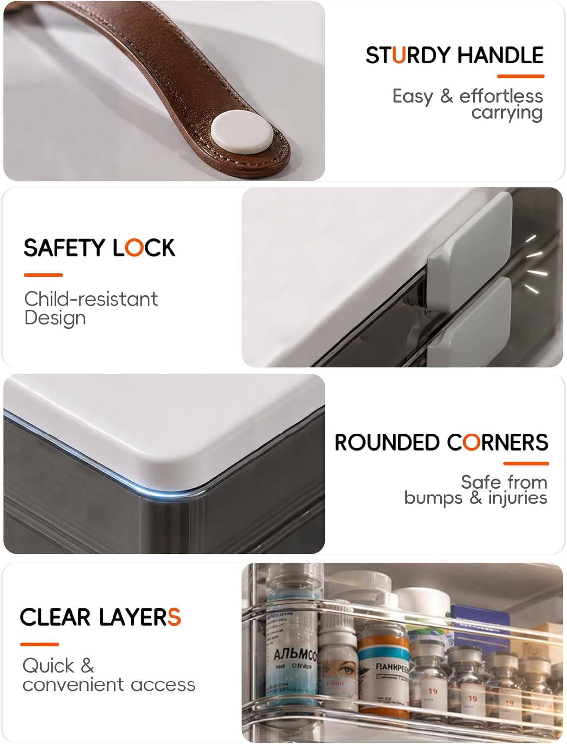 3-Tier Medicine Organizer Box