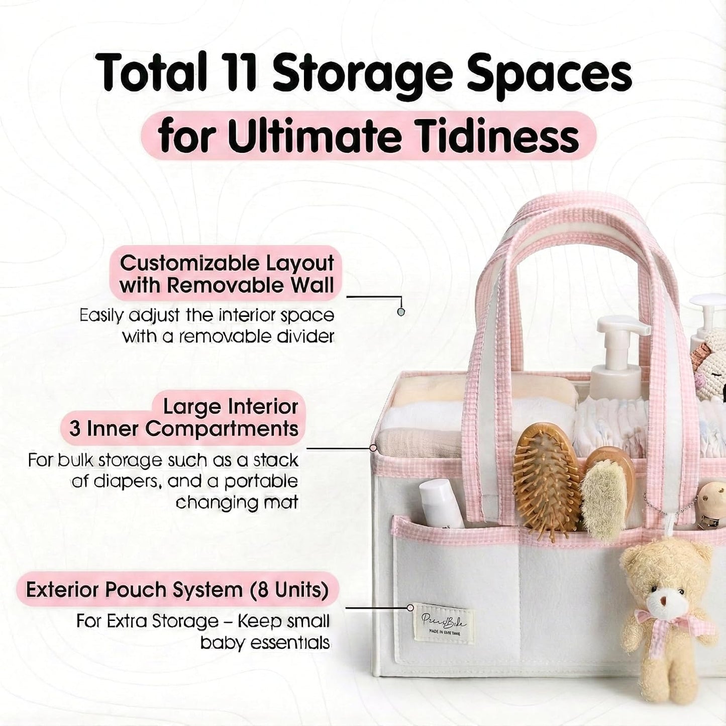 Felt Diaper Caddy Organizer