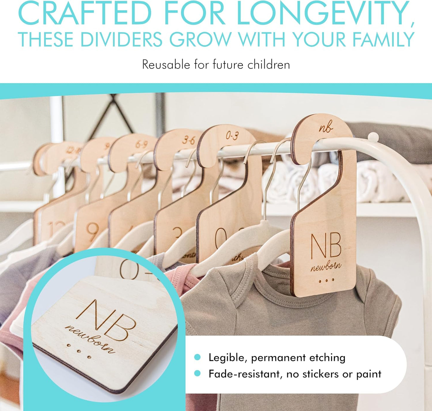 Wooden Baby Closet Dividers