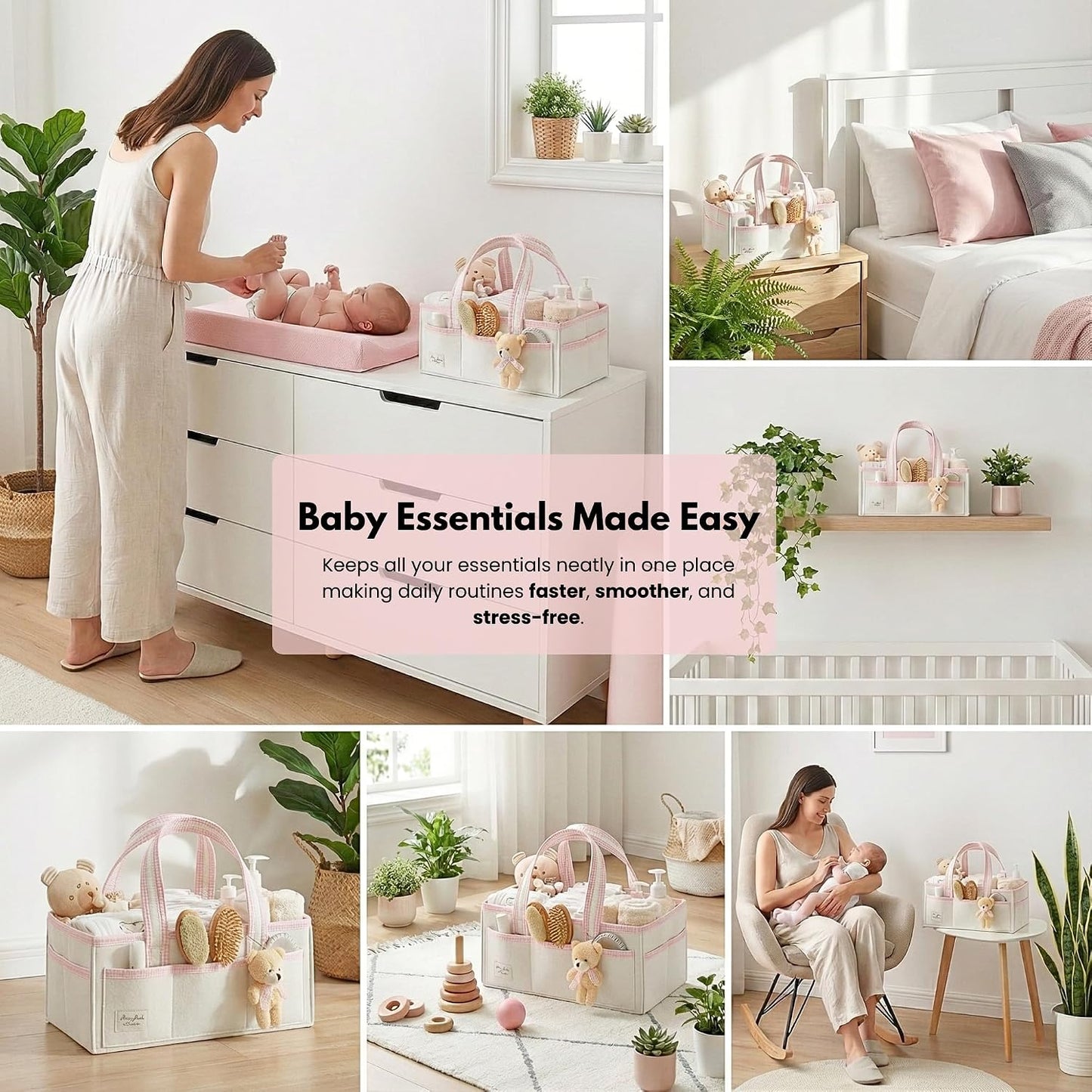 Felt Diaper Caddy Organizer