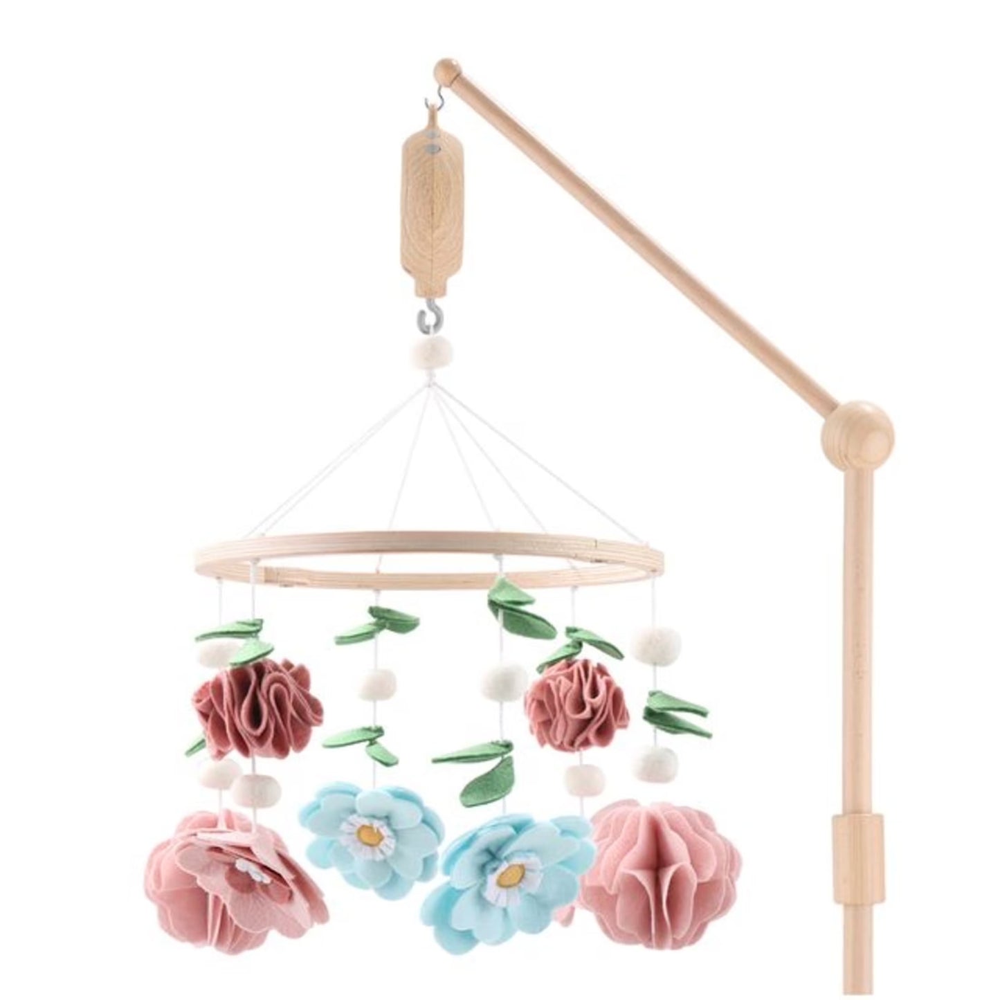Wildflower Wooden Musical Crib Mobile
