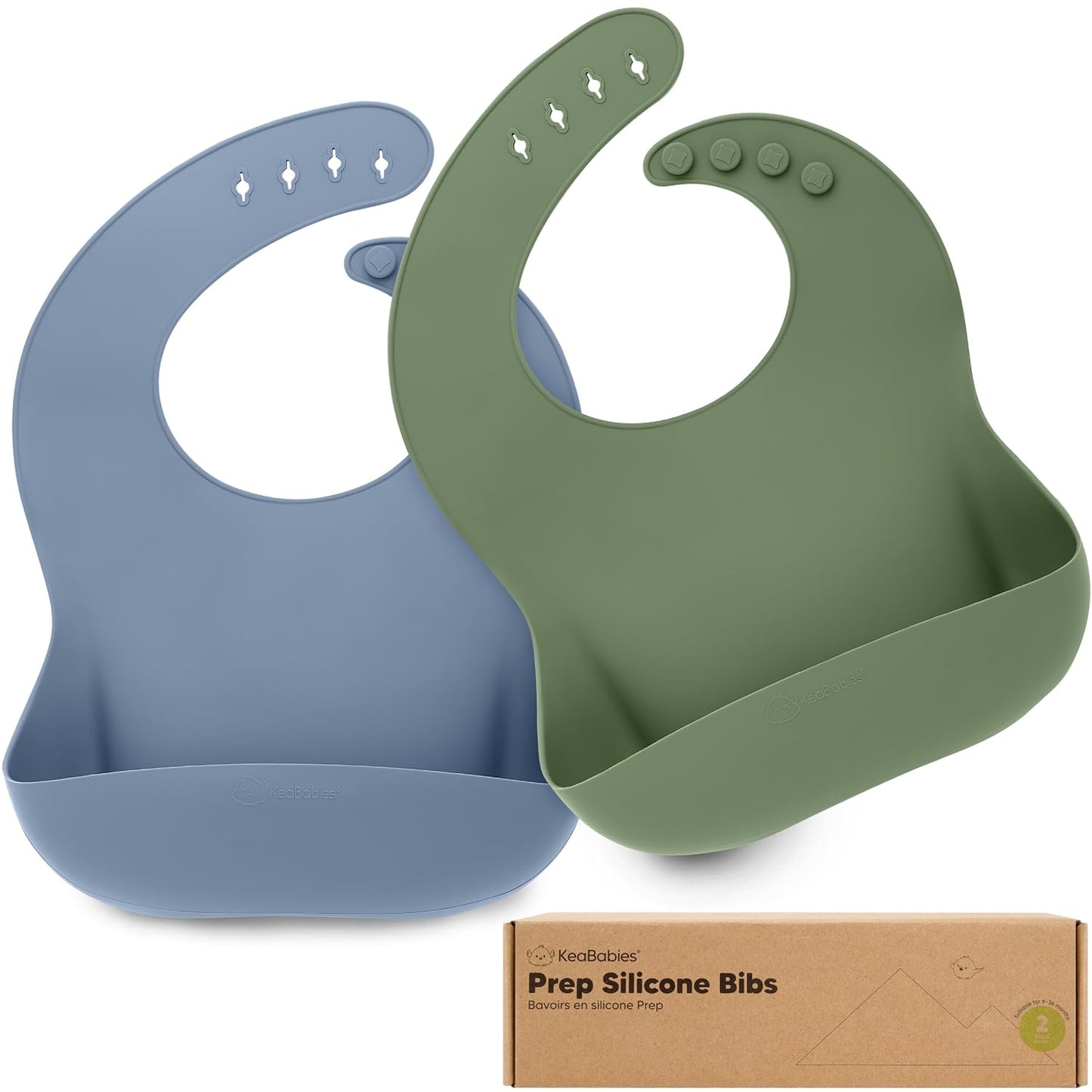 2-Pack Silicone Bibs