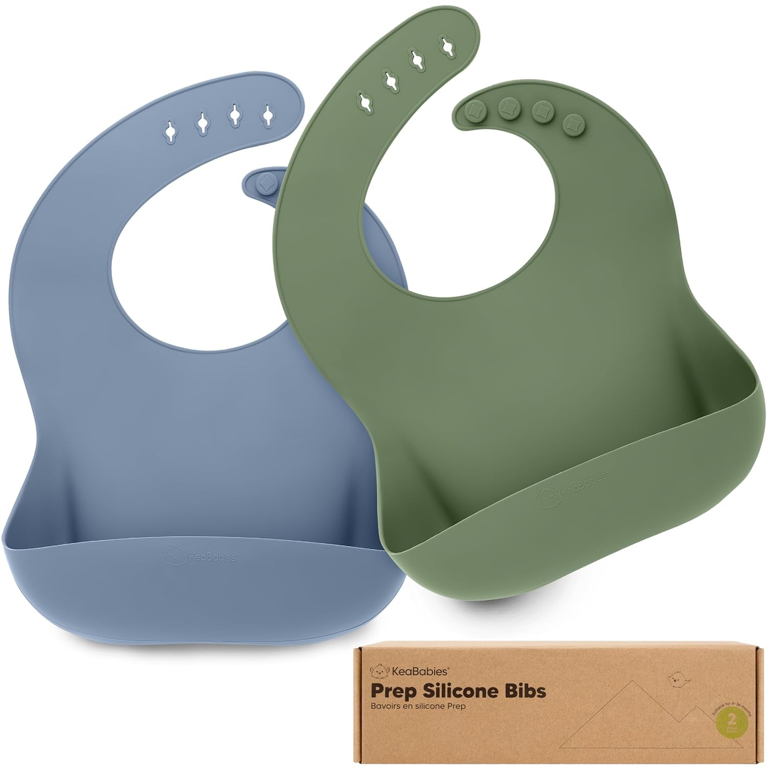 2-Pack Silicone Bibs