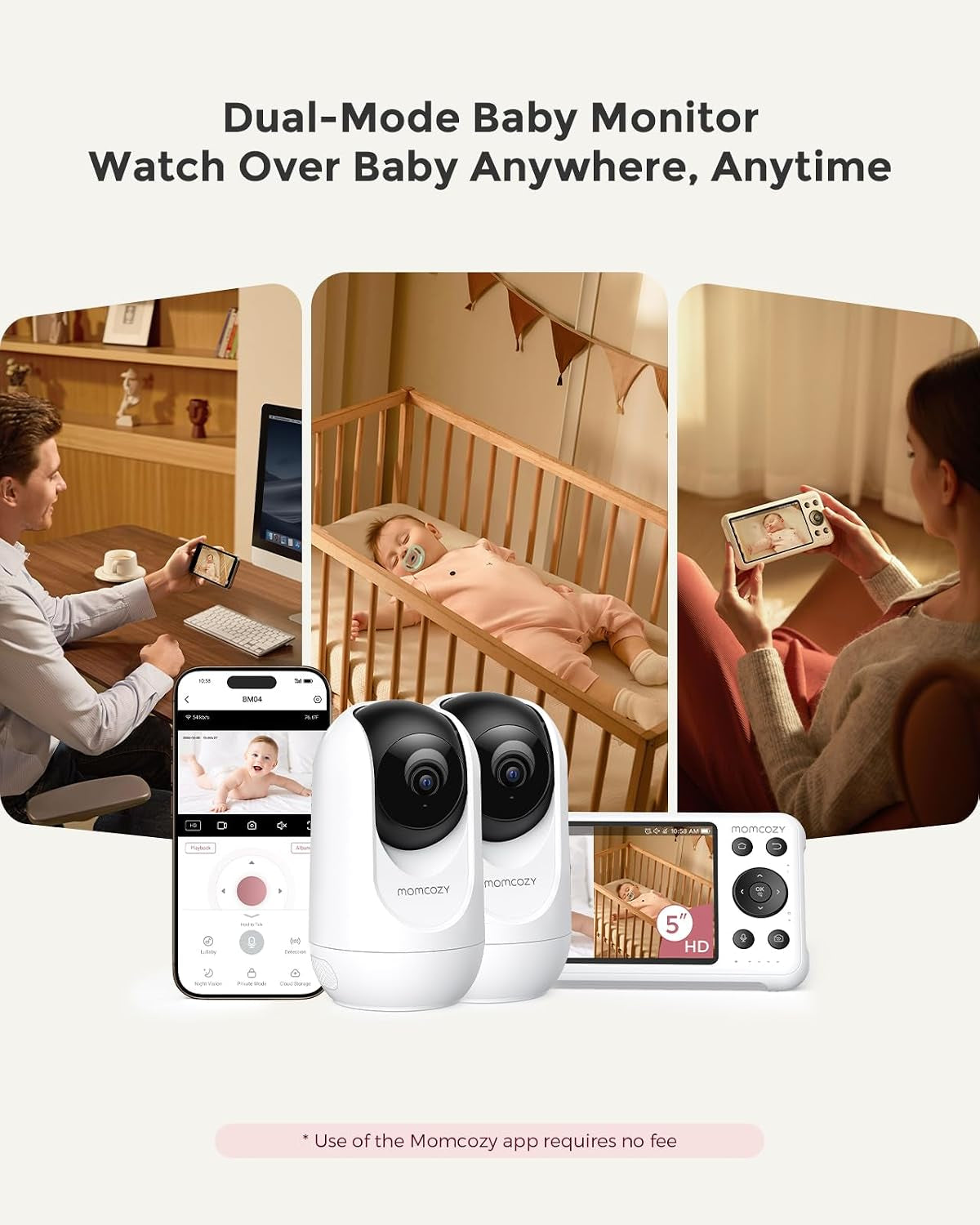 Smart Wifi Baby Monitor with Camera and Audio