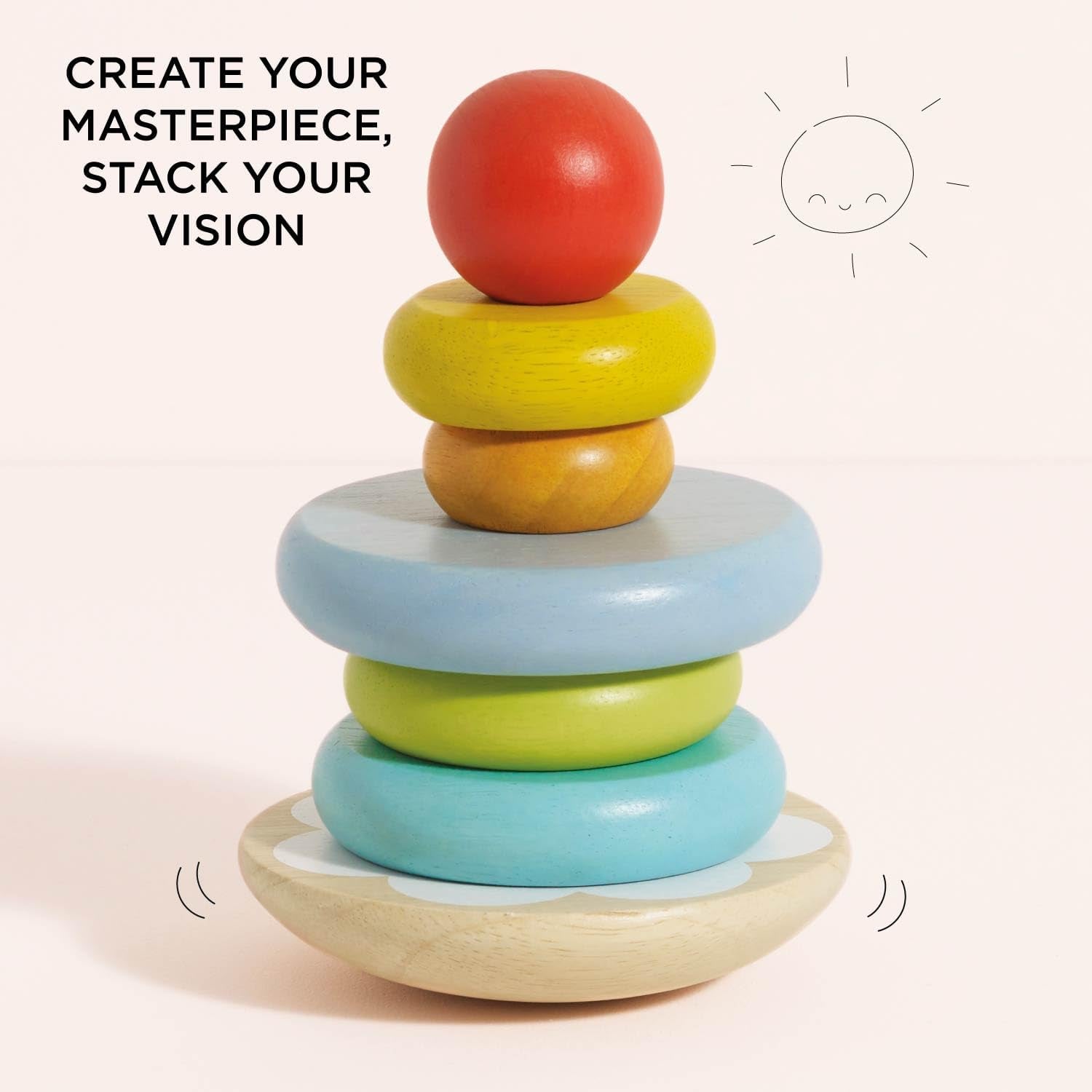 Wooden Rainbow Stacker