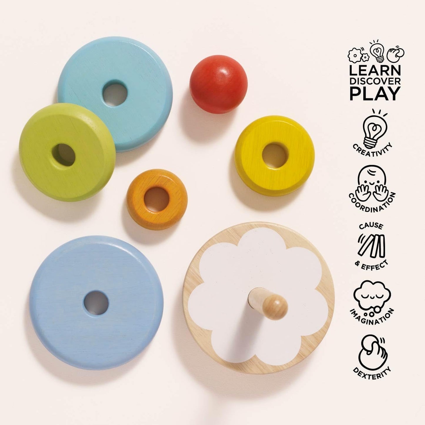 Wooden Rainbow Stacker