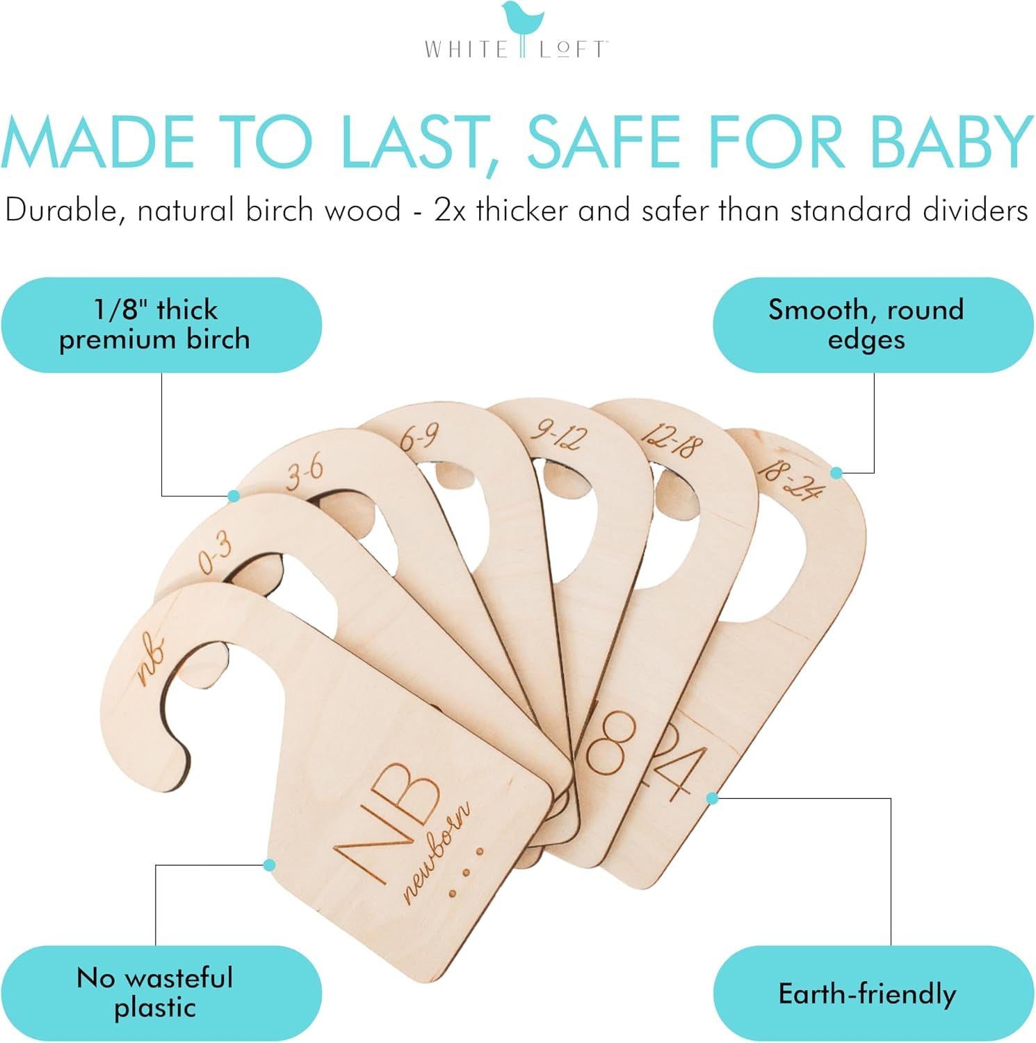 Wooden Baby Closet Dividers