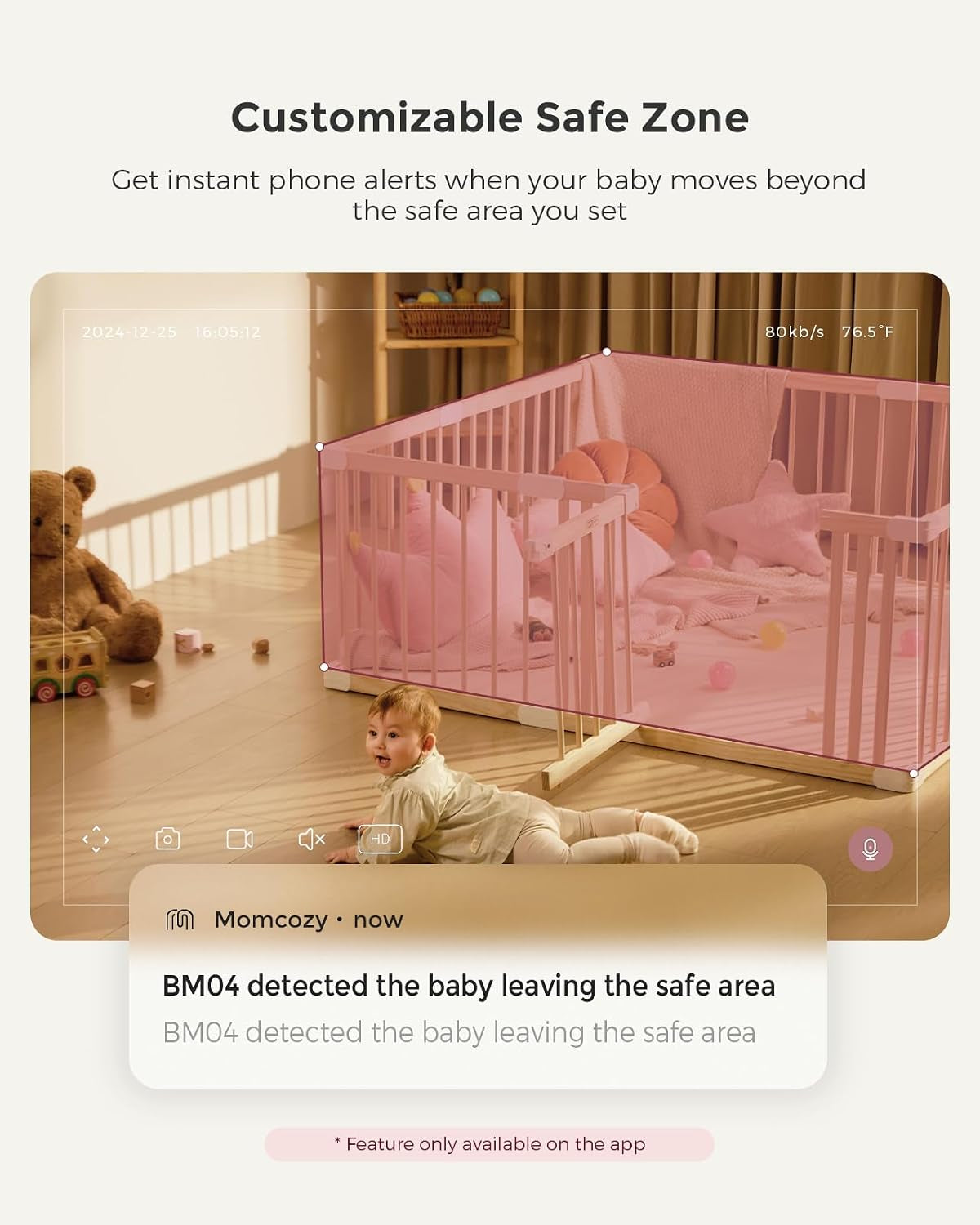 Smart Wifi Baby Monitor with Camera and Audio