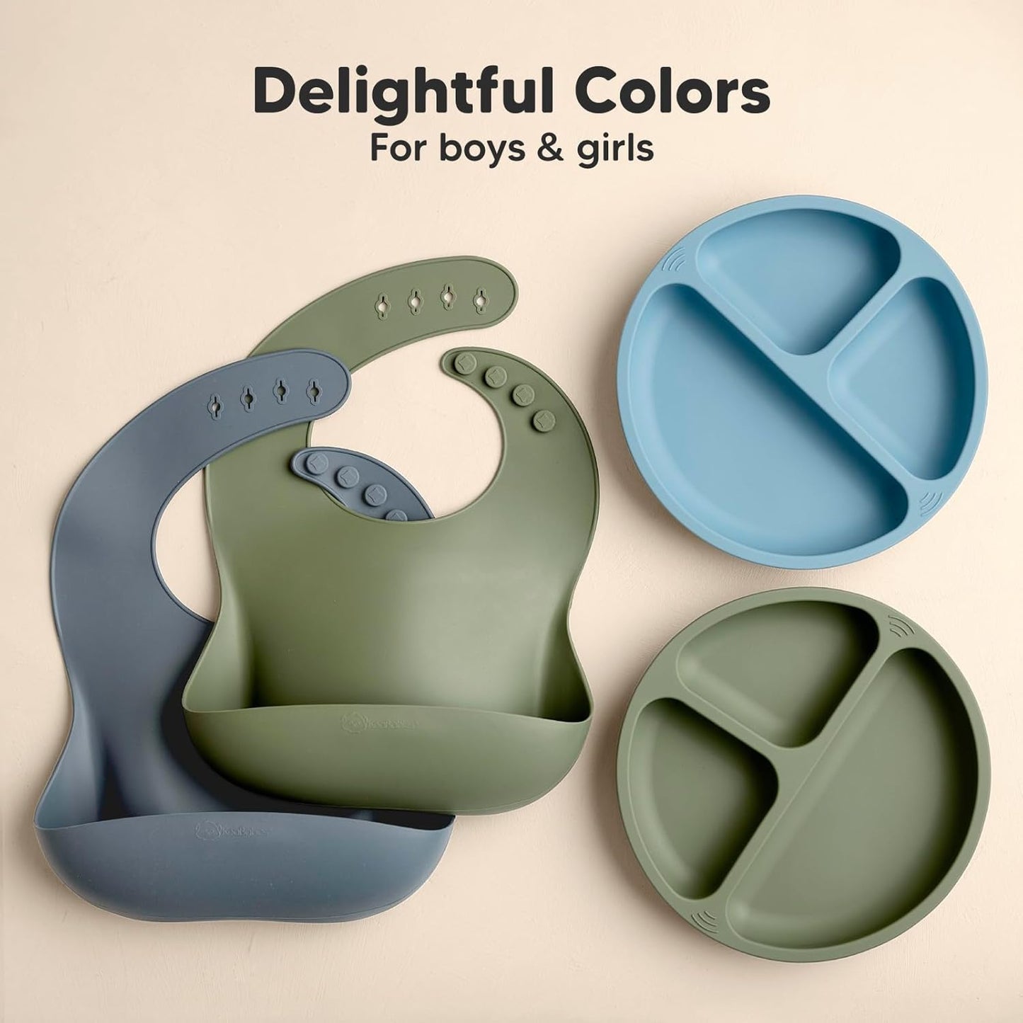 2-Pack Silicone Bibs