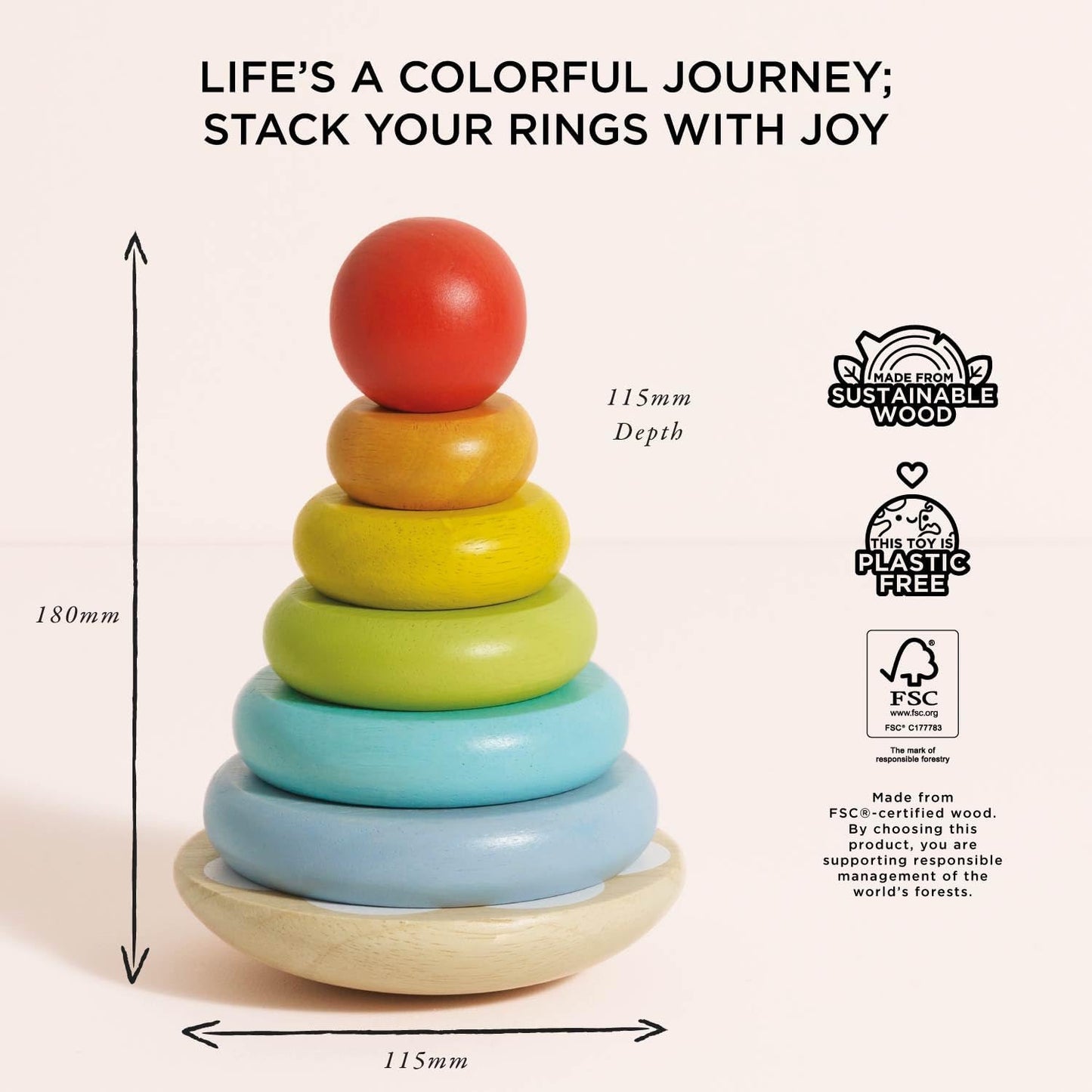 Wooden Rainbow Stacker