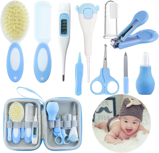 Baby Grooming Kit 10-In-1 (Blue)