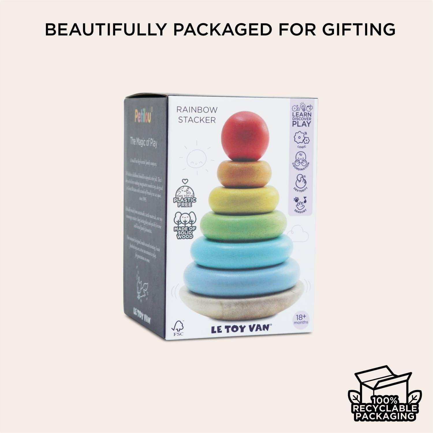Wooden Rainbow Stacker